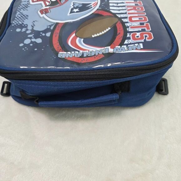 The Northwest Lunchbox New England Patriots Zippered 10" x 8" x 4" Navy Black - Picture 5 of 11